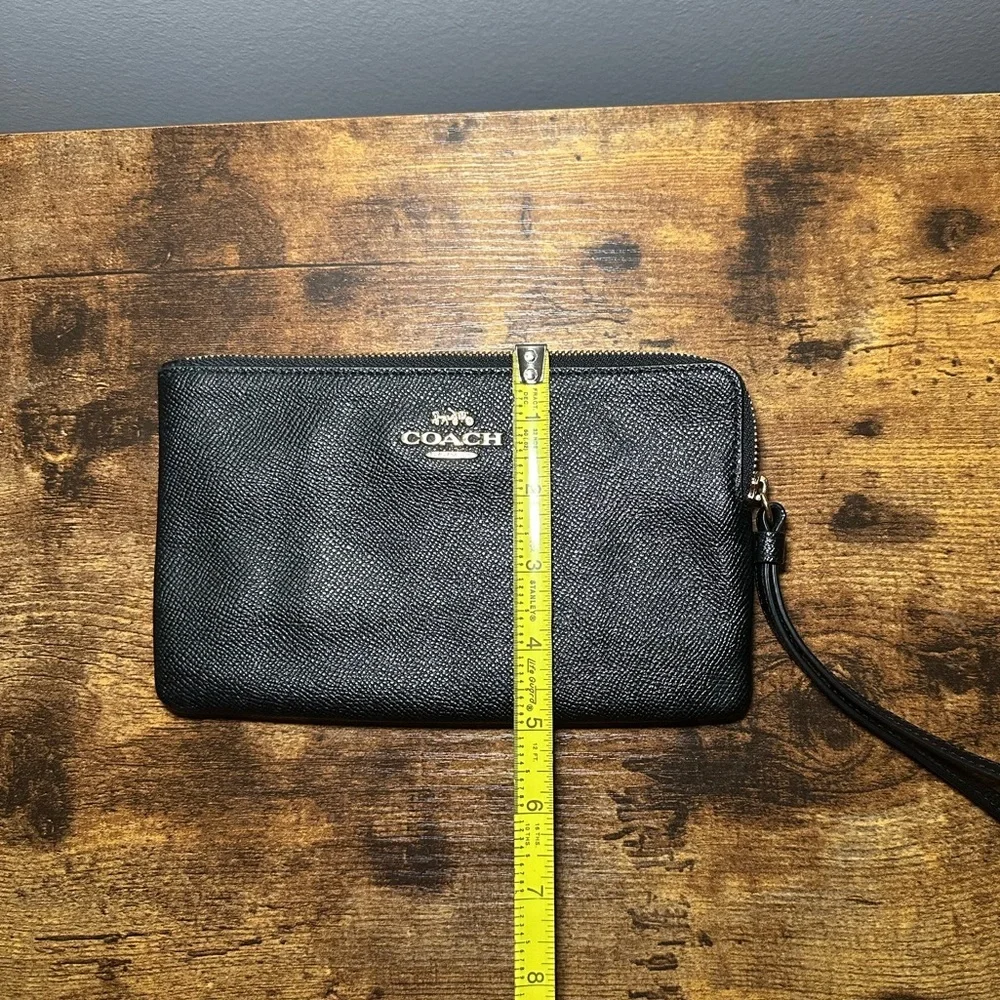 Coach Black Leather Wristlet